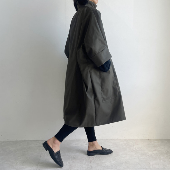 ハイネックコート(khaki) 4枚目の画像