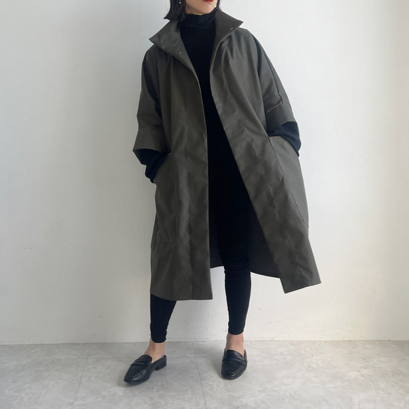 ハイネックコート(khaki) 8枚目の画像