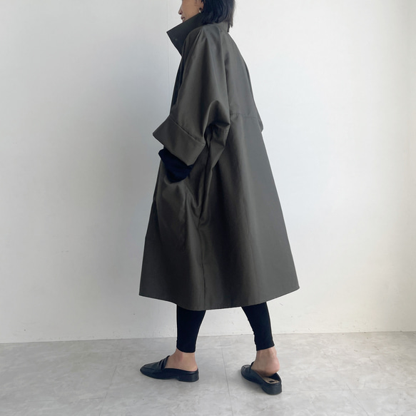 ハイネックコート(khaki) 13枚目の画像