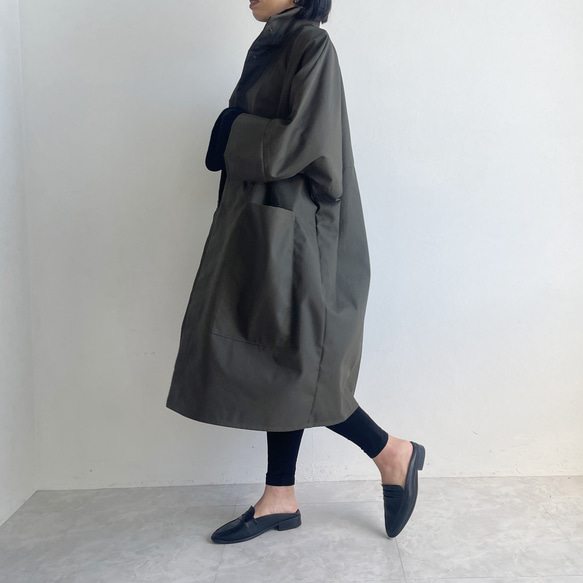 ハイネックコート(khaki) 9枚目の画像