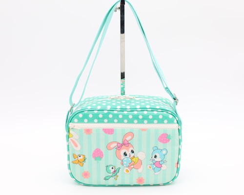 在庫あり 通園バッグショルダー 防水ラミネート ハニーチューン レトロ