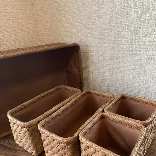 山葡萄 手作り 収納箱セット 網代編み かごバッグ 伝統工芸 通販  