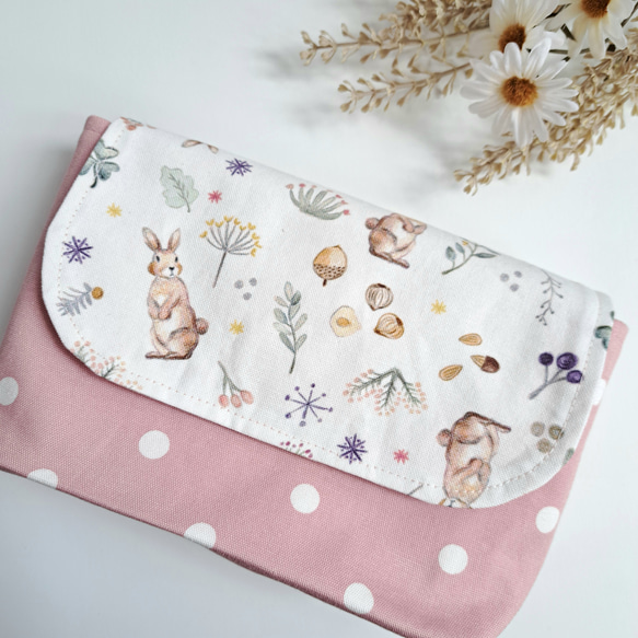 向日葵ꕤ︎︎·͜·　ミルキーラビットのお弁当袋＆ランチョンマット 横入れお弁当袋 ミルキーラビット 弁当袋 ＊clover＊ 通販 819780