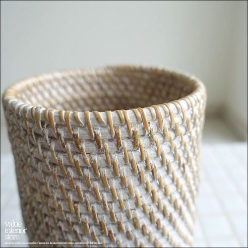 ラタンカトラリースタンドWW ペンスタント 手編みホルダー 小物入れ