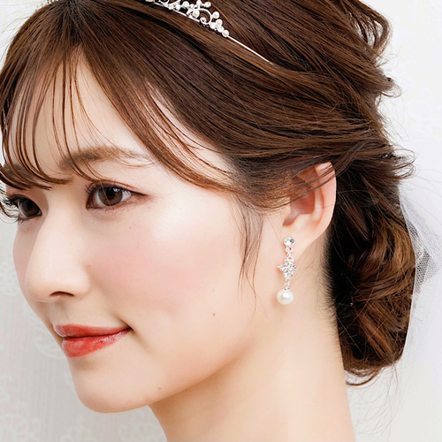 パール シンプル ウェディングアクセサリー パーティー 前撮り 結婚式 