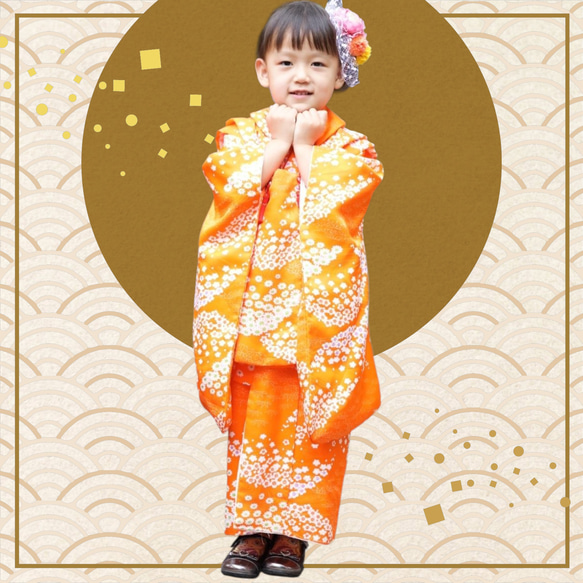 【　髪飾り　七五三　子供　】 キッズ　ヘアアクセサリー　ヘアアクセ　和装　浴衣　ヘッドドレス　カラフル　ピンク　パープル 2枚目の画像