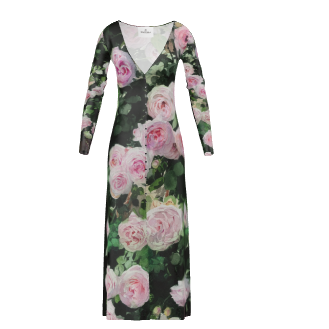 【受注生産】薔薇のロングカーディガン　　ピェール・ドゥ・ロンサール 20,860円