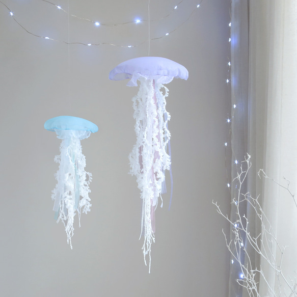 [Seasonal limited]  Jellyfish mobile white set 第2張的照片