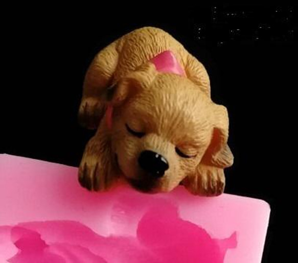 犬の昼寝シリコンモールド3Ｄ　＃35 2枚目の画像