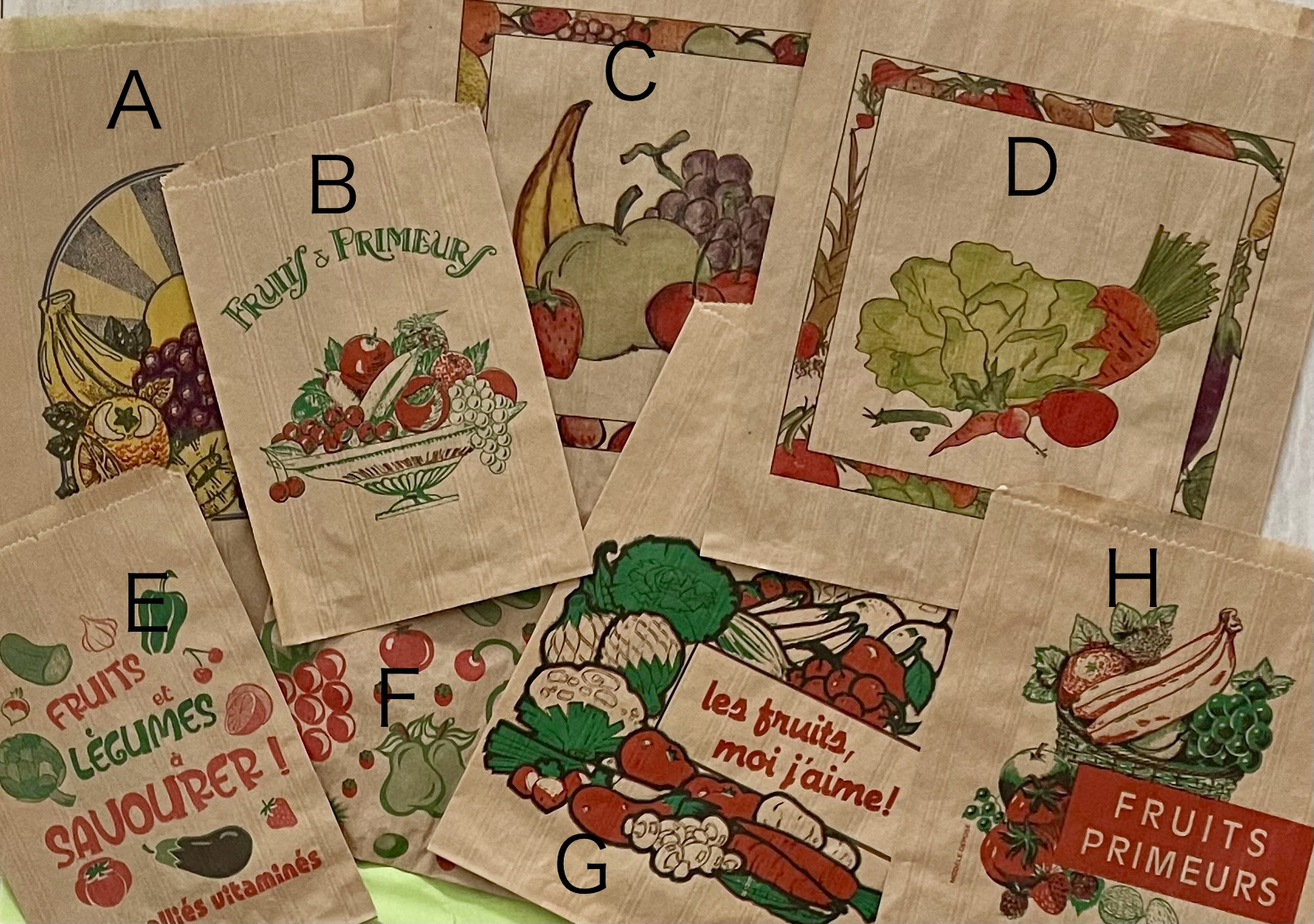 No.47 スペイン マルシェ袋 青果店の袋 No.47 スペイン マルシェ袋