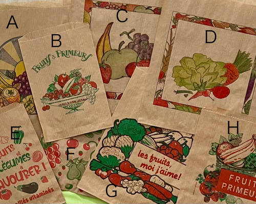 No.37 アメリカ マルシェ袋 PopeyesLousiana Kitchen 業務用 海外マルシェ袋 フルーツ&野菜やさん№1 ラッピング袋 de