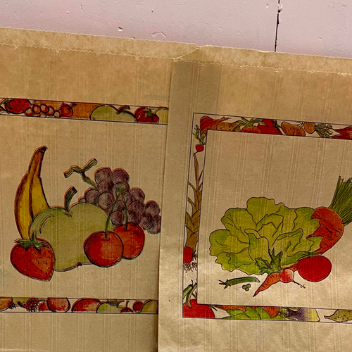 No.37 アメリカ マルシェ袋 PopeyesLousiana Kitchen マルシェ袋 フランス 海外市場の紙袋（Petit dejeuner）5枚セット