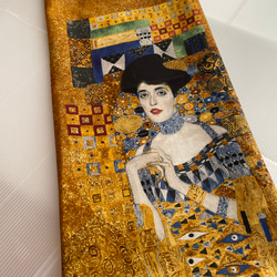 112×59）ロバートカフマン　"GUstav Klimt" クリムト　肖像パネル生地 6枚目の画像