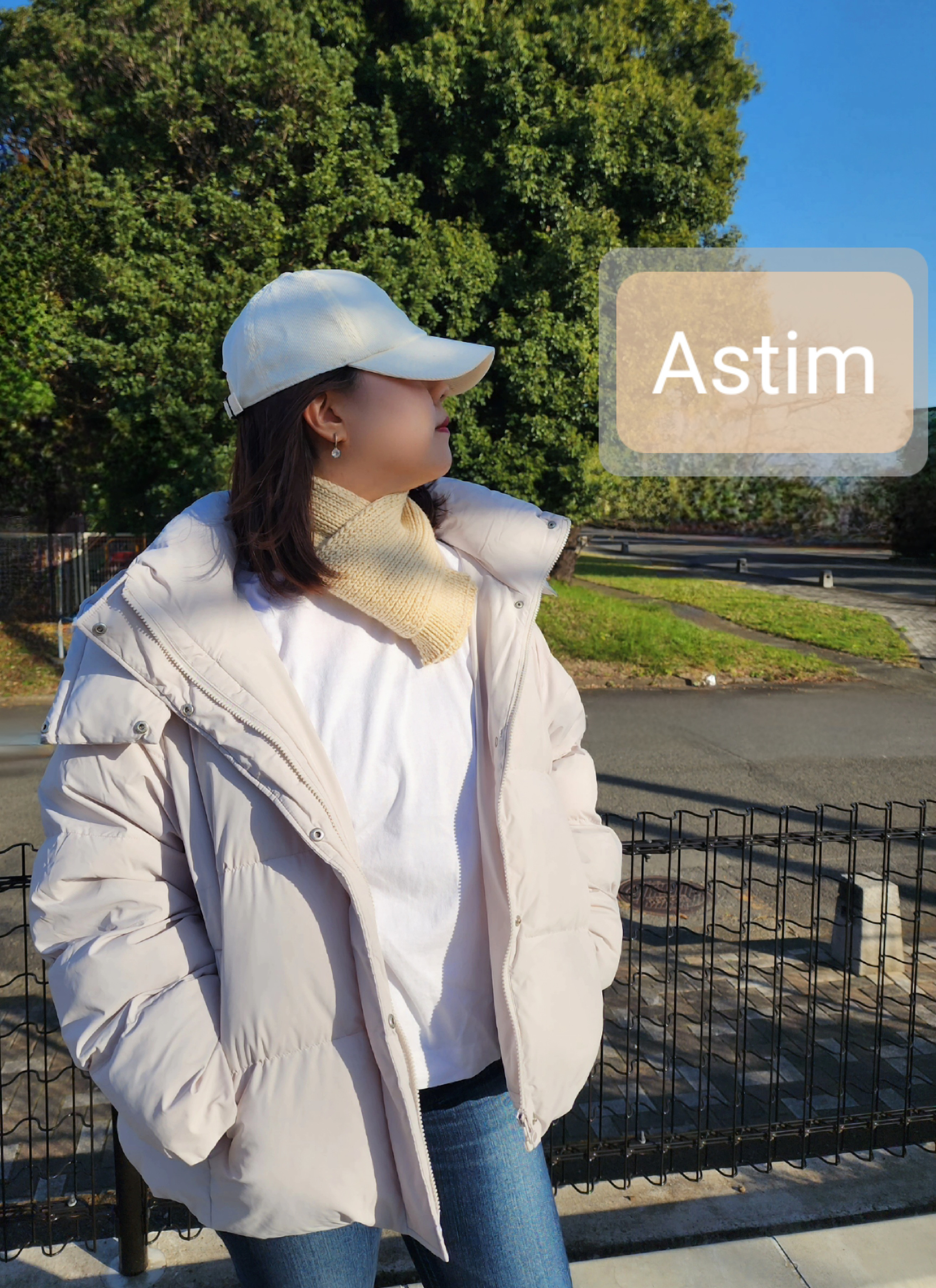 E98M【クリスマスギフト】やさしいクリームカラーのリブ編みコンパクトマフラー/上質なメリノウール100％【送料無料】