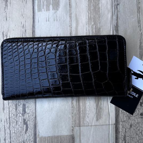 クロコダイル 財布 ブラック ×レッド No101 シャイニングクロコ メンズ