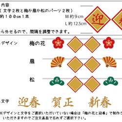 迎春、賀正、新年ガーランド 2枚目の画像