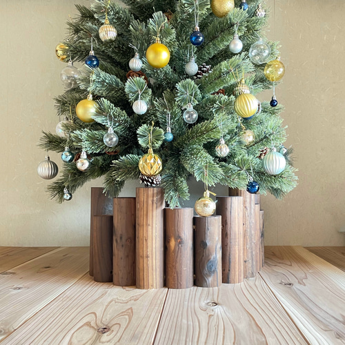 クリスマスツリー ウォルナット 足元隠し 脚元隠し 丸太 足隠し クリスマスツリー ウォルナット 足元隠し 脚元隠し 丸太 足隠し
