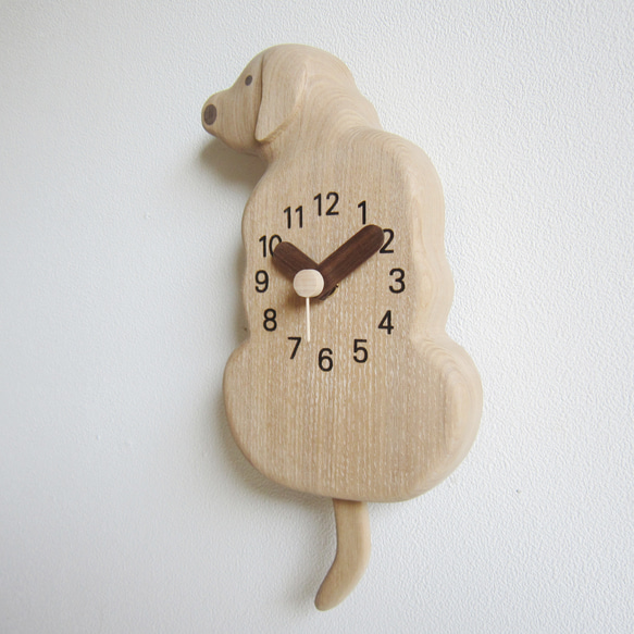 ラブラドール　振り子掛時計 2枚目の画像