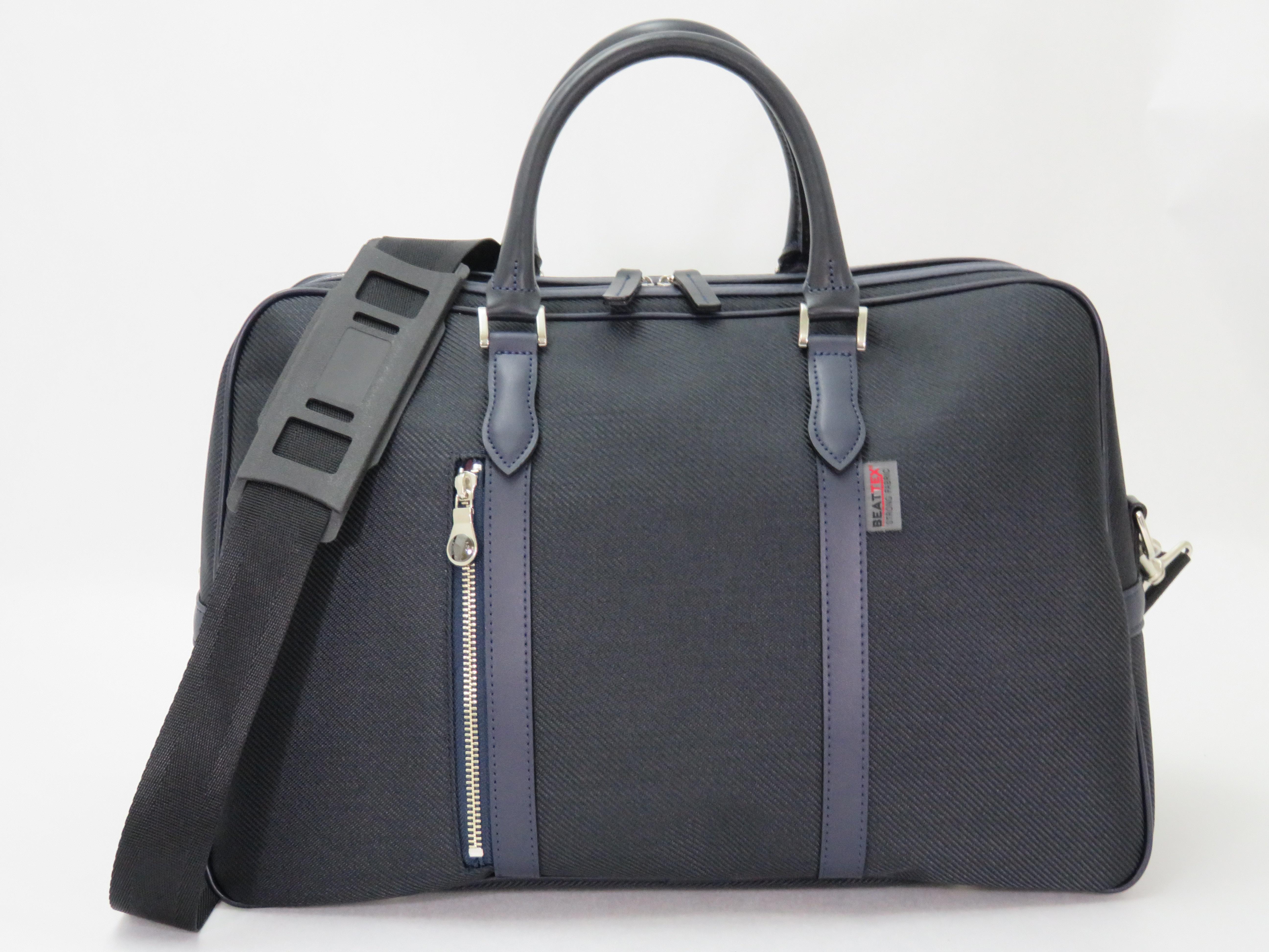 木和田　ナイロン（生地名：ビートテックス）　No.1594-60「ビートテックスツイルボストン（ネイビー）」　日本製