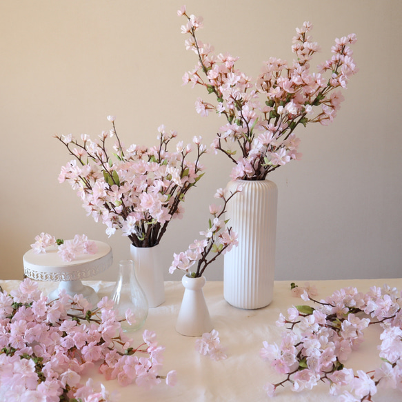 ［大人気］春を運ぶ桜 4本セット♡ 水のいらない 高品質アートフラワー　桜 ミモザ 4枚目の画像