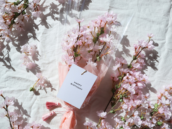 ［大人気］春を運ぶ桜 4本セット♡ 水のいらない 高品質アートフラワー　桜 ミモザ 2枚目の画像
