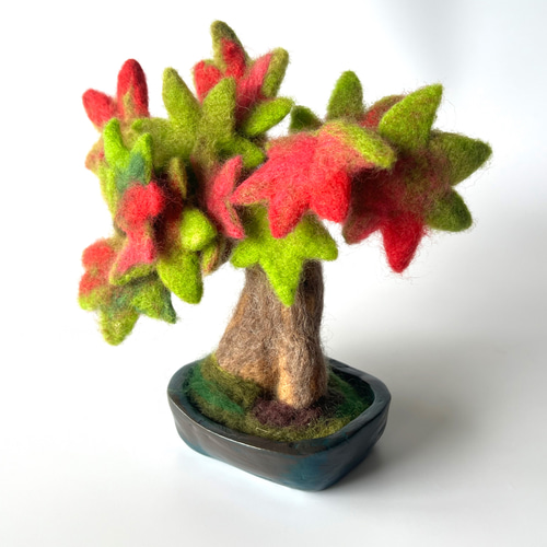 紅葉の盆栽(羊毛フェルト) その他インテリア雑貨 Sugar Maple 通販
