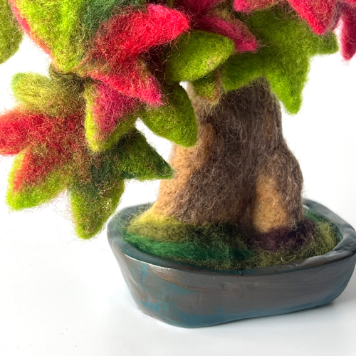 紅葉の盆栽(羊毛フェルト) その他インテリア雑貨 Sugar Maple 通販