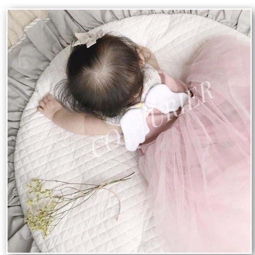 5284 ハンドメイドスタイ　天使の羽　ベビースタイ Lien de famille】天使の羽スタイ（ブルー）｜出産祝いの通販