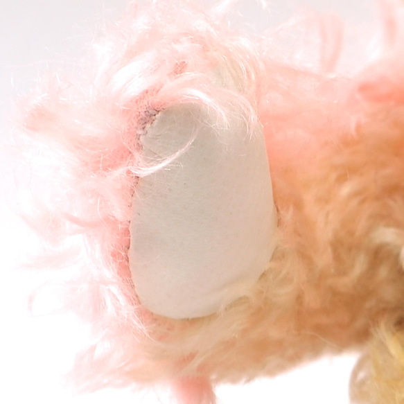 本格的なクラシカル テディベア カラフルパッチワーク ドイツ製モヘア　クリスマスギフト 14枚目の画像