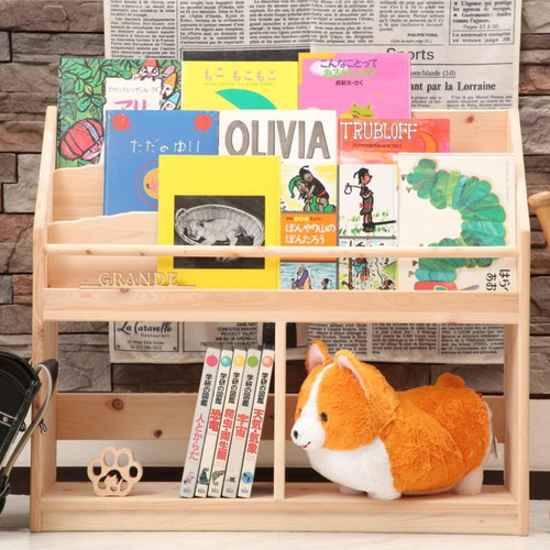 最新作 LX-Tグランデ 絵本棚 大容量 収納 完成品 子ども 本棚 収納