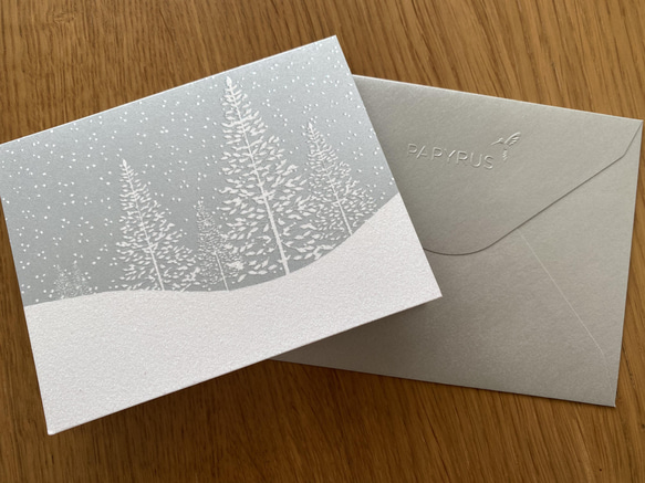 新商品♪PAPYRUS！『キラキララメの雪が降る　素敵なクリスマスカード』 6枚目の画像