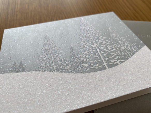 新商品♪PAPYRUS！『キラキララメの雪が降る　素敵なクリスマスカード』 8枚目の画像