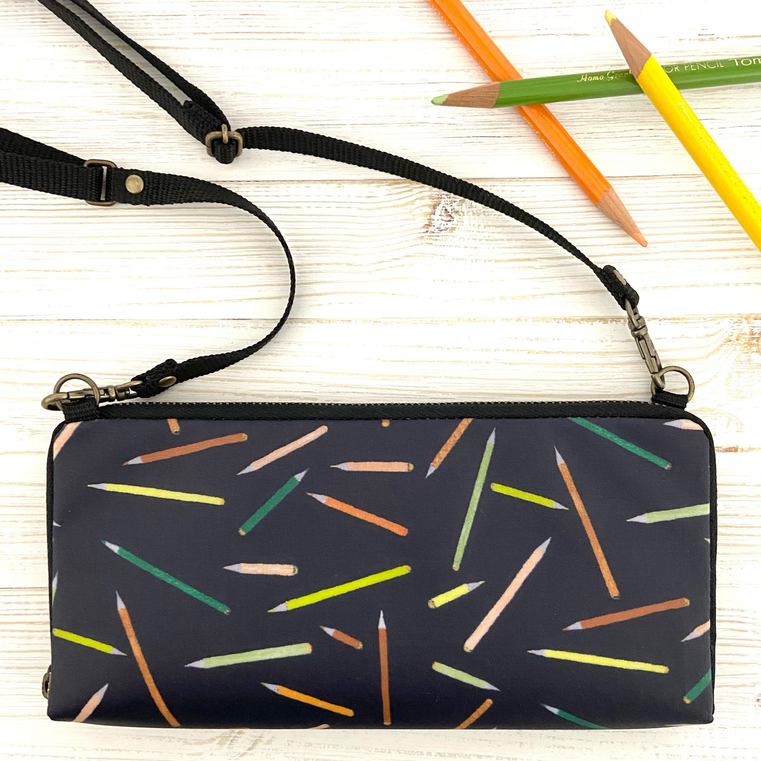 選べる ＊ラミネート＊ お財布ショルダー ラウンドファスナー長財布 10×20㎝ リバティプリント使用