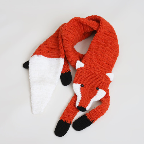 最終SALE 寒がりなキツネ KITSUNE アニマル マフラー ロング巻き