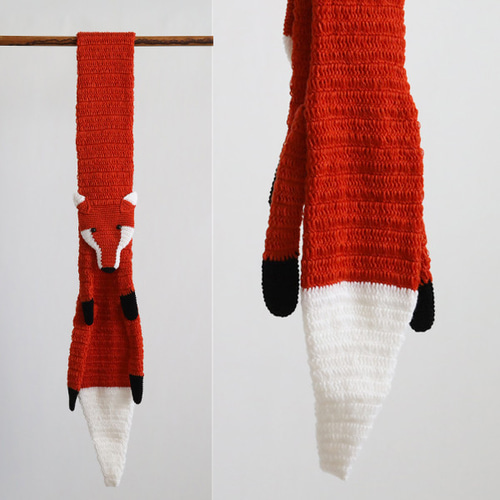 新色 冬支度 寒がりなキツネ KITSUNE アニマル マフラー ロング