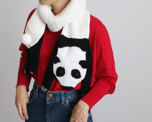 最終値下　yukiemon パンダくま　マフラー　新品未開封 最終値下yukiemon パンダくまマフラー新品未開封