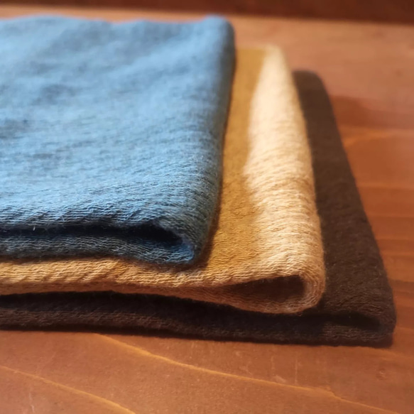 草木染めsilk wool body warmer* カシミヤ&ワイルドシルク&オーガニックコットン腹巻き 3枚目の画像