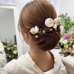 和玉 パール 6本セット 成人式 結婚式 卒業式 髪飾り 振袖 色打掛 白