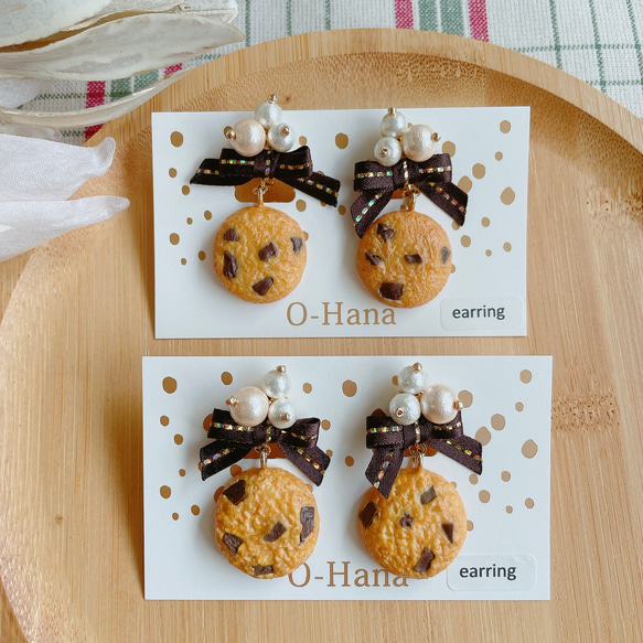 チョコチップクッキー イヤリング フェイクスイーツ イヤリング