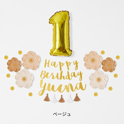 【生日】珍寶花生日套裝（草書）生日生日牆飾擺件1歲生日 第15張的照片