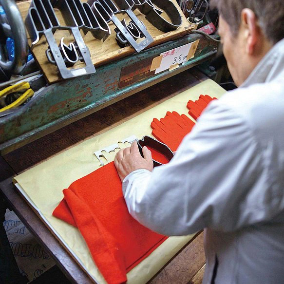 橙色冬季配套軟臂保暖套 100% 高品質羊毛傳統手套 免費送貨 第9張的照片