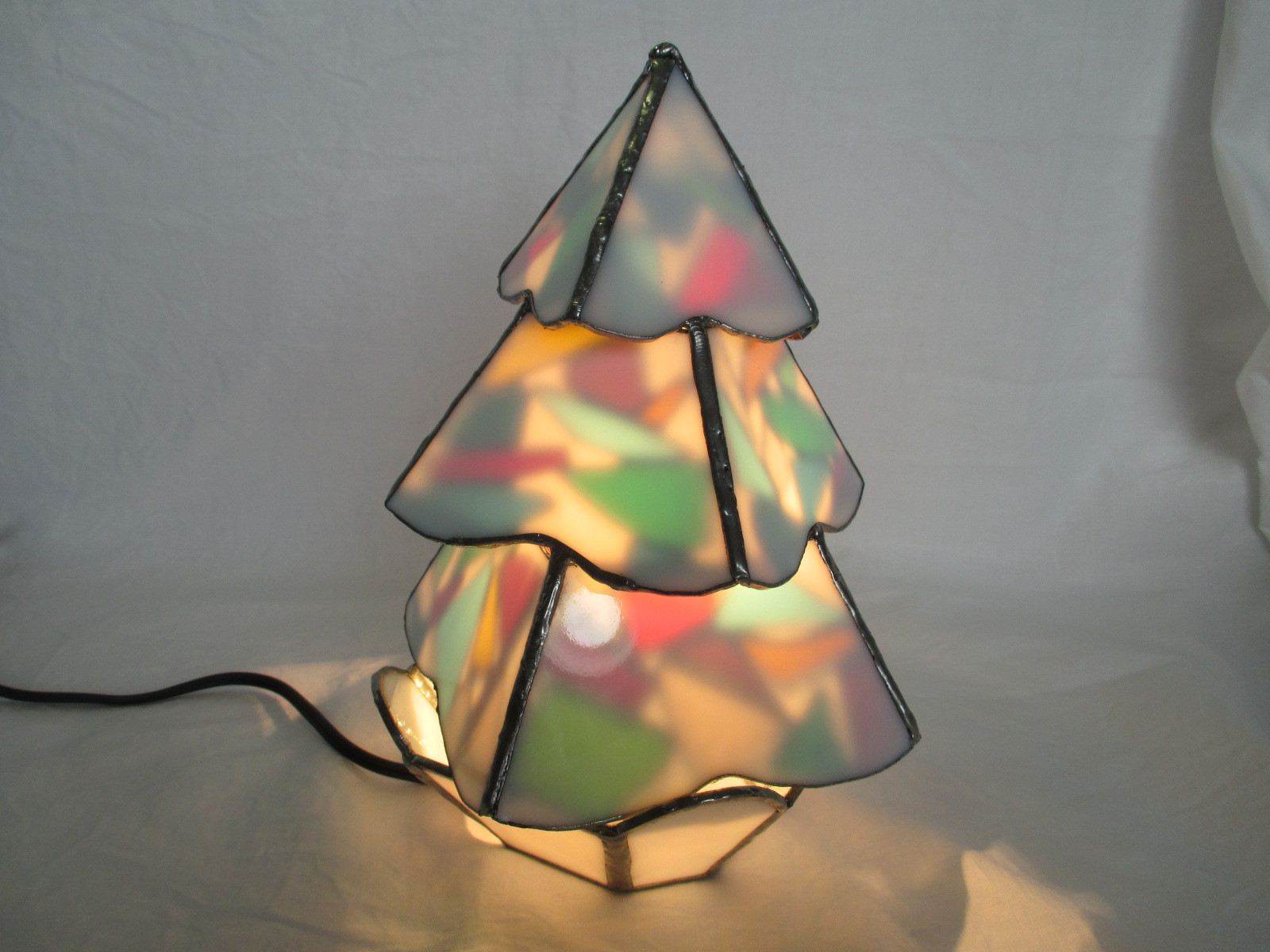ステンドグラス　クリスマス ツリーランプ