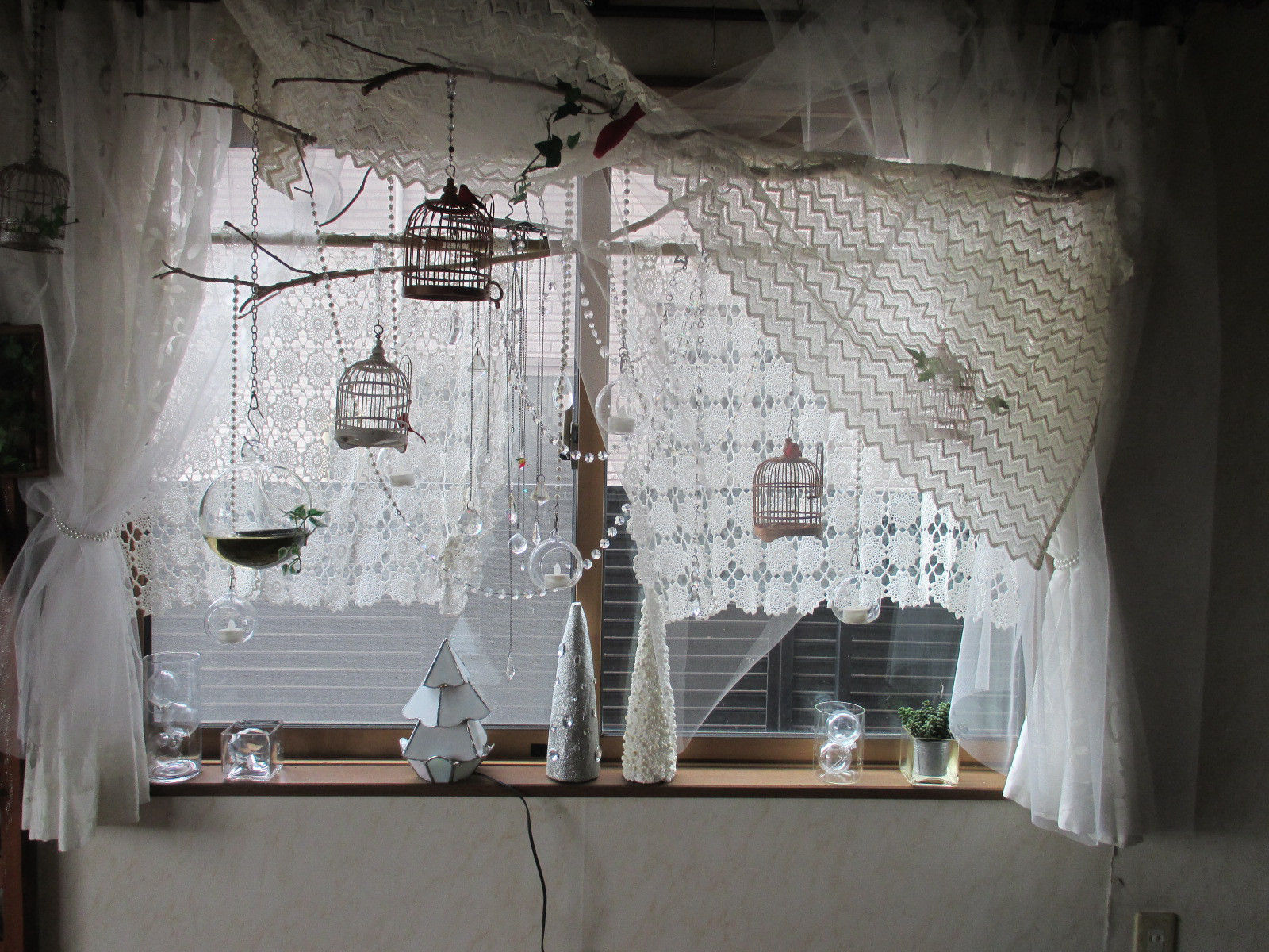 ステンドグラス　クリスマス ツリーランプ