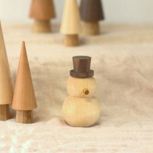 廃盤　  フィギュリン 雪だるま クリスマス 雪だるま & 鏡餅 こけし Christmas Snowman & KAGAMI-MOCHI