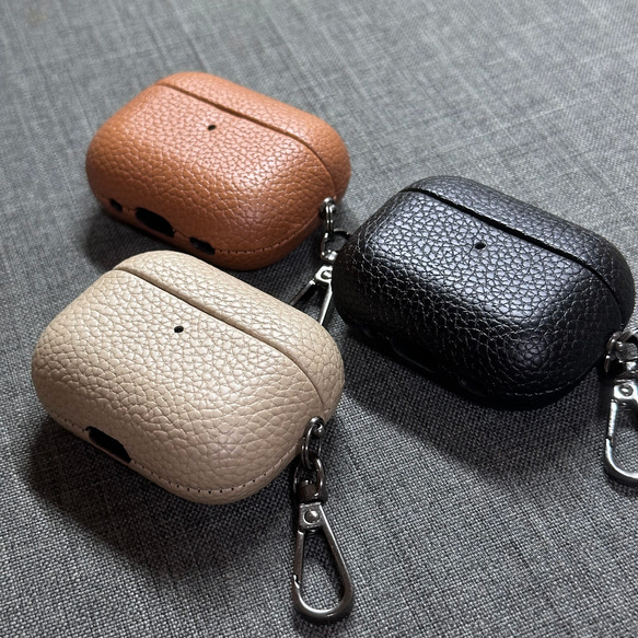 時尚 AirPods 4 Airpods Pro 保護殼，相容於無線充電，刻字，皮革，全保護殼 第19張的照片