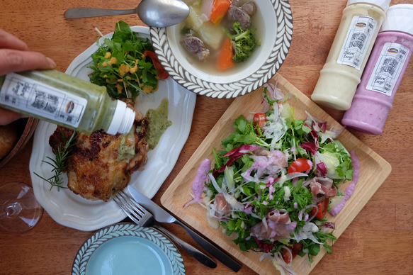 サラダをもっとおいしく楽しく！Supplement Dressing  選べるお好み２本セット（無添加/砂糖不使用） 4枚目の画像