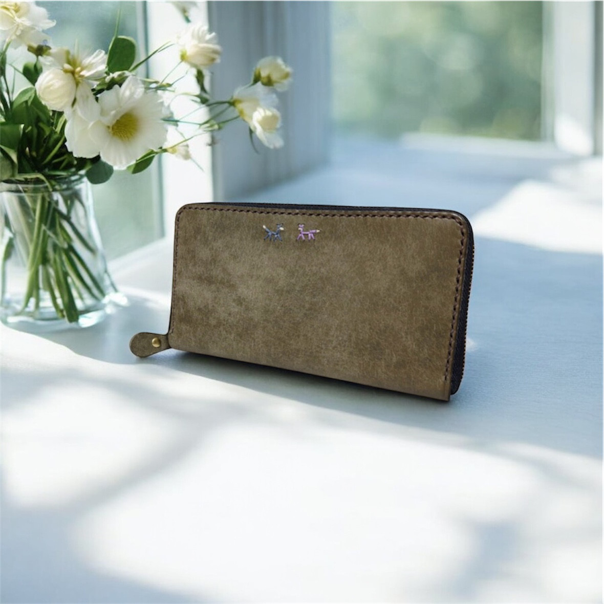 イタリアンレザー ラウンドファスナー長財布【やぁ・・】