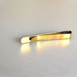 Titanium tie bar・Gr5・６４チタンネクタイピン・ゴールド・５２mm 4枚目の画像