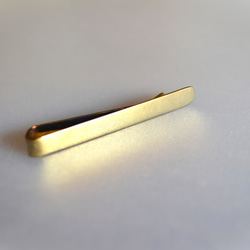 Titanium tie bar・Gr5・６４チタンネクタイピン・ゴールド・５２mm 1枚目の画像