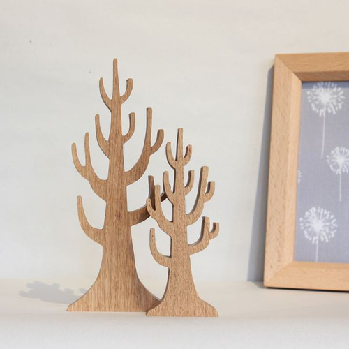 ウインター ツリー｜全2種類 クリスマス オブジェ 木製 飾り